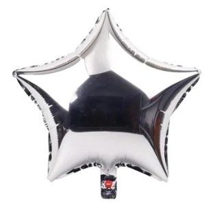 Jumbo Metallic Silver Star Shape Mylar Balloon